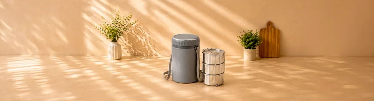 Maple Trellis insulated two-container steel tiffin