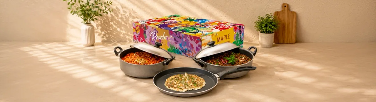 REVELRYZ three-piece non-stick cookware set