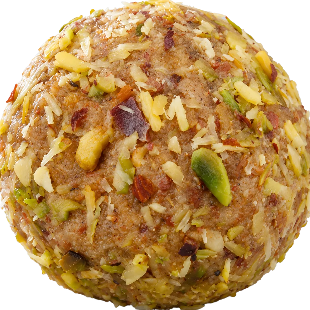 One piece of Royal Melange, crusted with chopped pistachio, almond, walnut and cashew